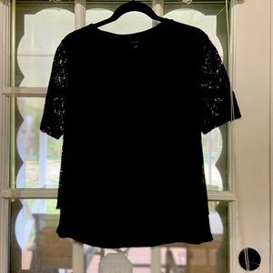 Lace black Ann Taylor shirt